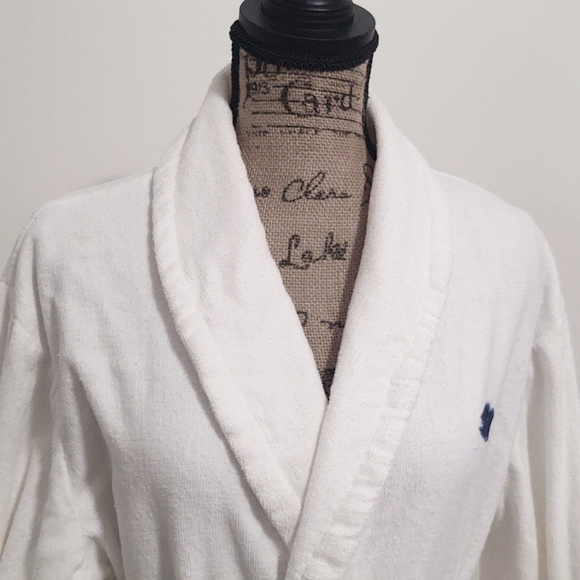 DOVE Women White Robe with Blue Logo - Picture 6 of 8